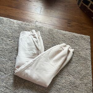 Ugg Dayan Bonded Fleece Sweatpants in Beige Size Small